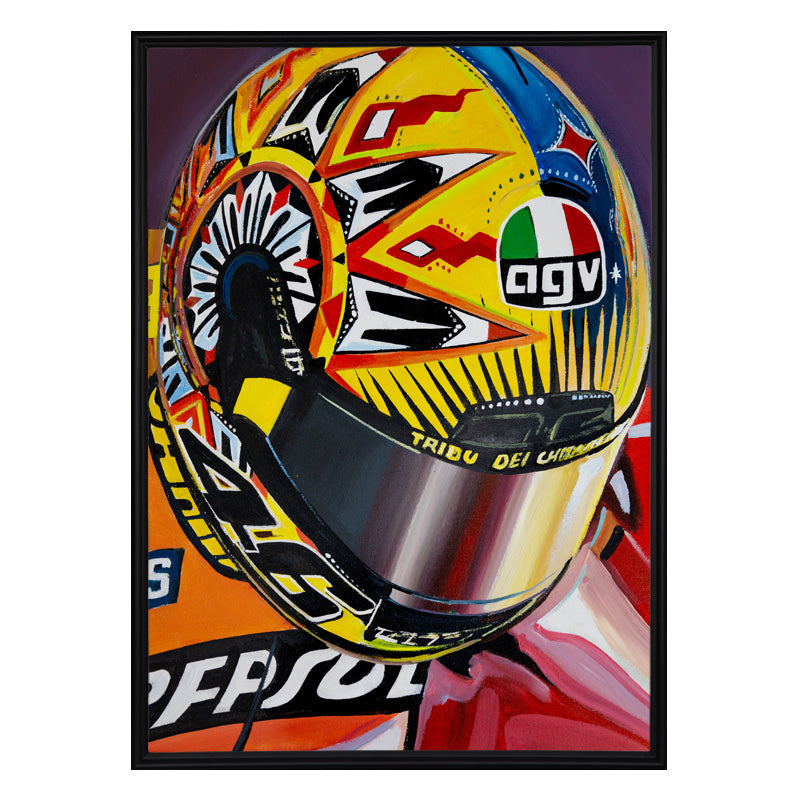 Valentino Rossi - The Helmet Art Collection - 14/36 - canvas (hand-signed and numbered)