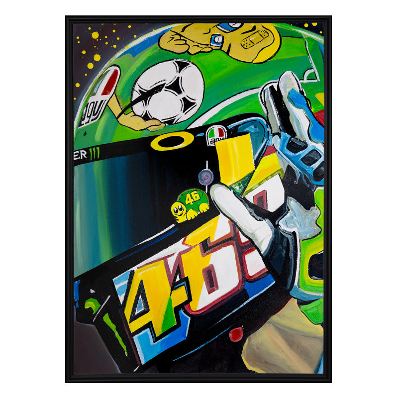 Valentino Rossi - The Helmet Art Collection - 12/36 - canvas (hand-signed and numbered)